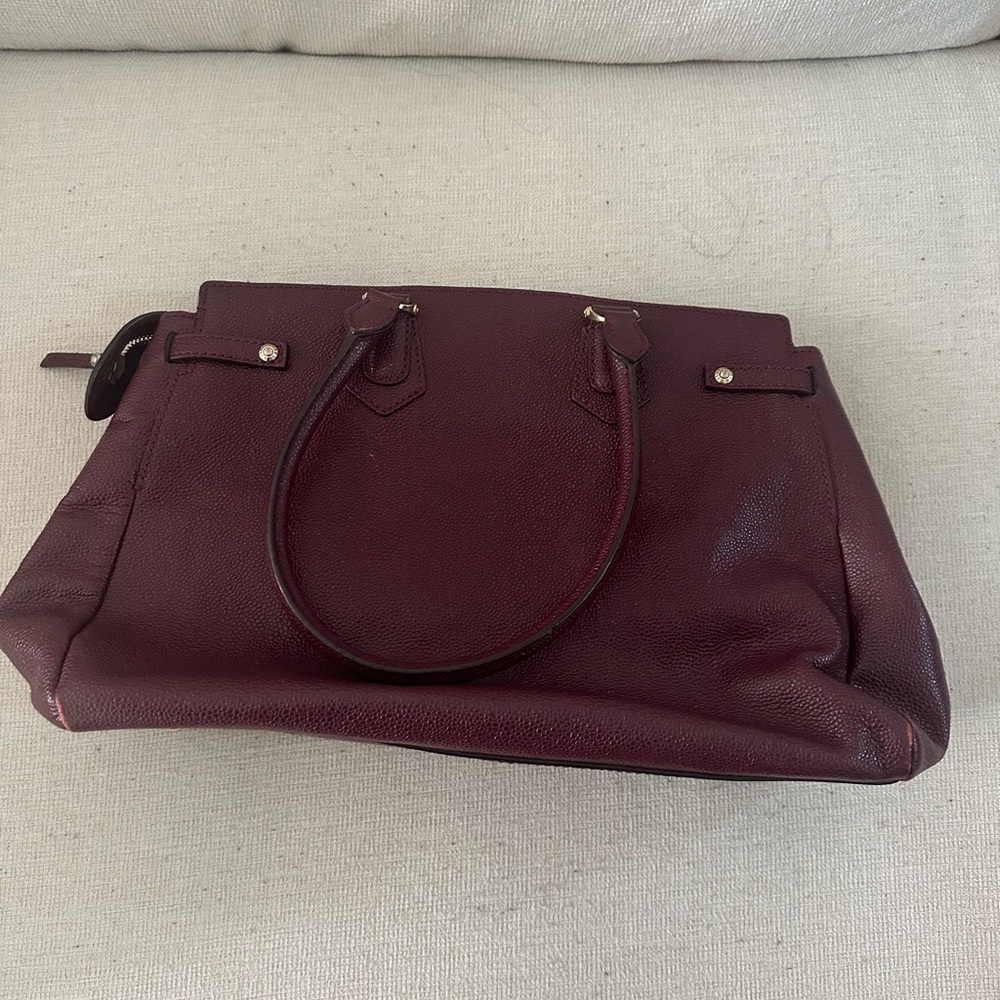 Henri Bendel Burgundy Leather Satchel - Picture 4 of 7